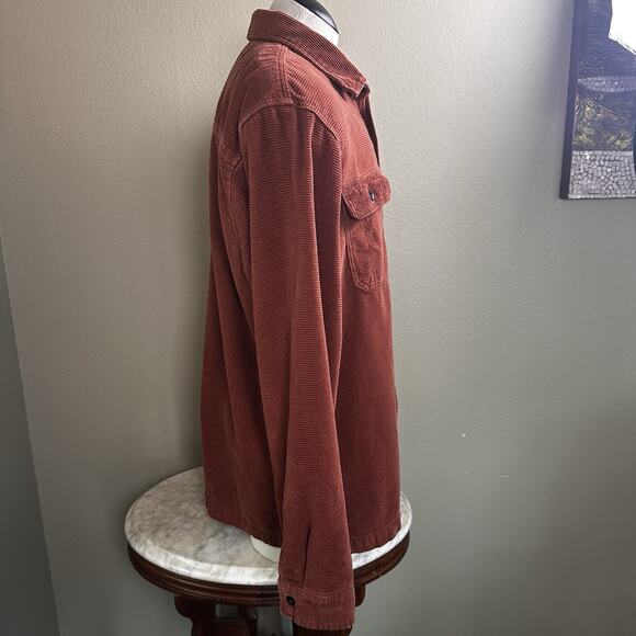 Pacific Northwest Union SEA WA Shacket shirt Men XXL Corduroy Burnt Orange - Picture 2 of 16